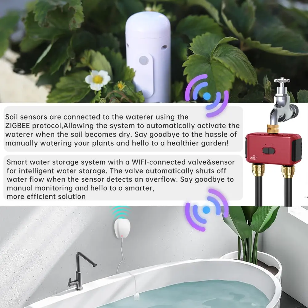 GIEXSMART GX-03ZG Zigbee 2-Zone Sprinkler Timer 5.52x2.36x4.72 inches | Smart Irrigation Controller for Gardens - view 8