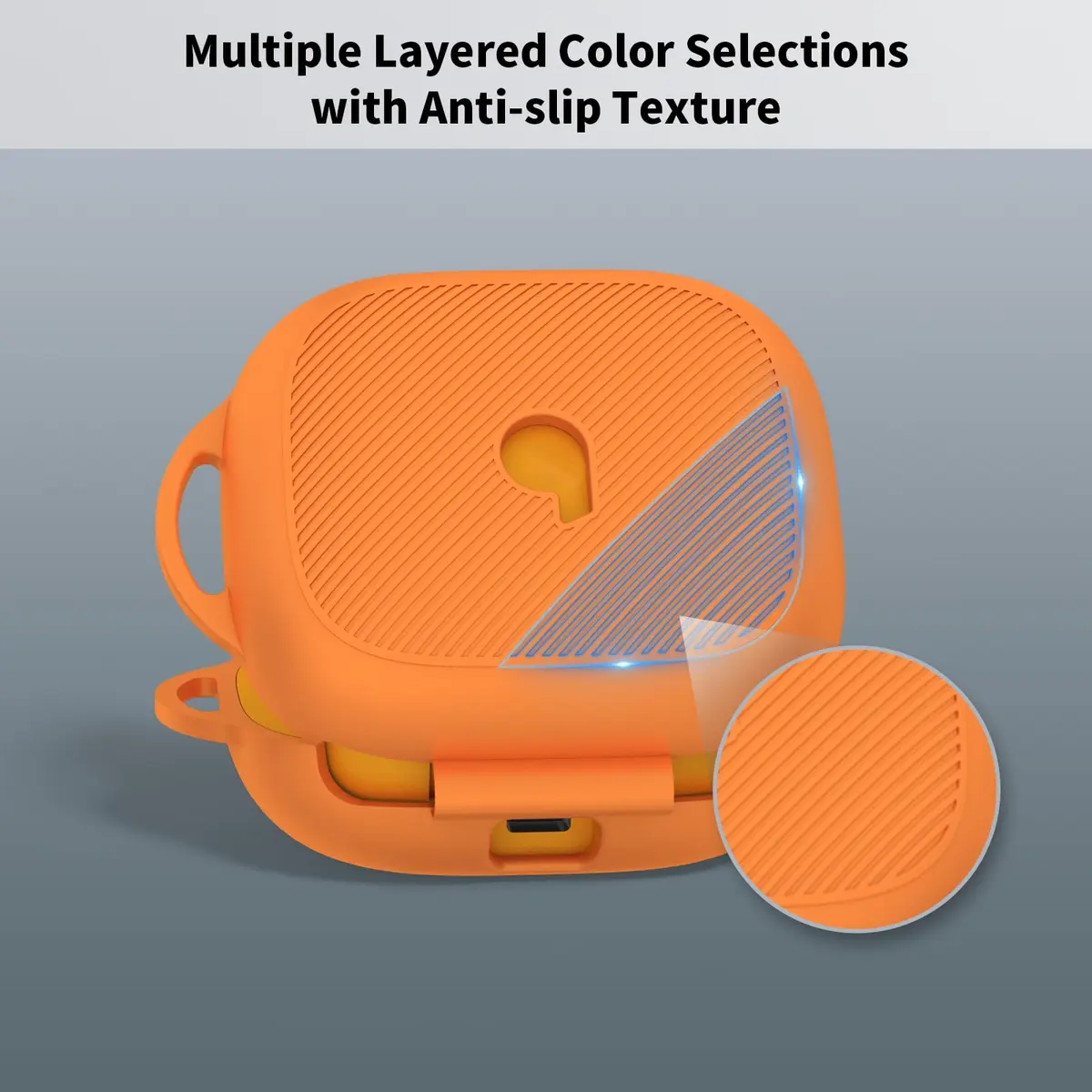 Nimuw Soft Silicone Case Cover for Beats Powerbeats Pro 2 | Orange, Shockproof & Water-Resistant - view 6