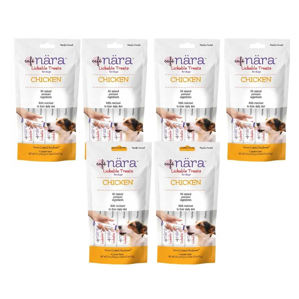 Cafe Nara Chicken Flavored Lickable Treats for Dogs - Pack of 6 | Moist, Protein-Rich, Suitable for Sensitive Stomachs - main product image