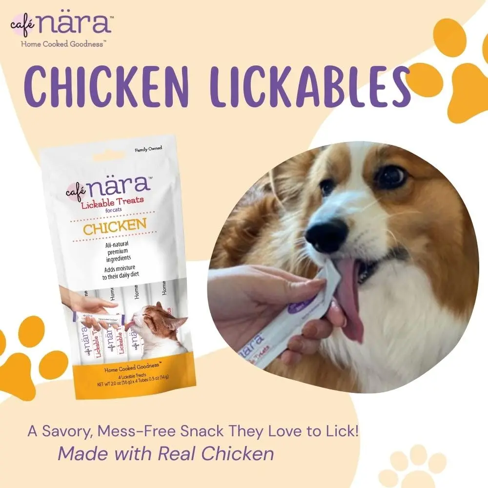 Cafe Nara Chicken Flavored Lickable Treats for Dogs - Pack of 6 | Moist, Protein-Rich, Suitable for Sensitive Stomachs - view 2