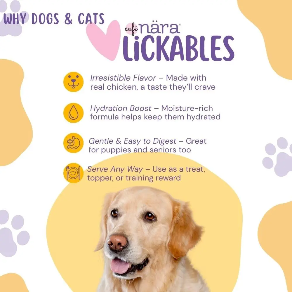 Cafe Nara Chicken Flavored Lickable Treats for Dogs - Pack of 6 | Moist, Protein-Rich, Suitable for Sensitive Stomachs - view 3