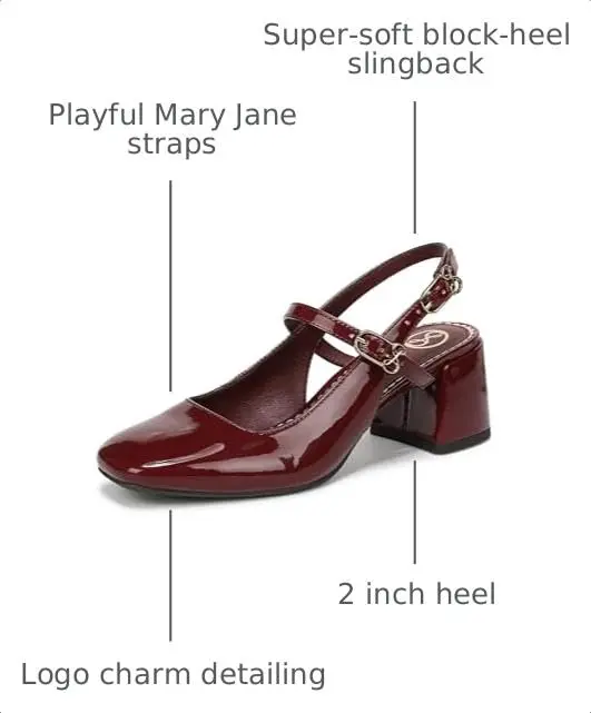 Sam & Libby Grace Pump 8 | 2 Inch Block Heel with Buckle & Mary Jane Straps - view 3