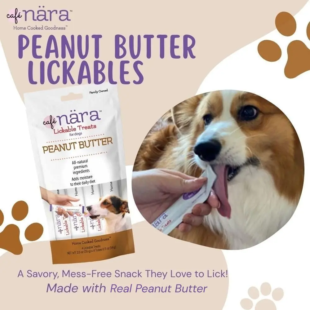 Cafe Nara Peanut Butter Flavored Lickable Treats for Dogs 2oz Pack of 12 | Nutritious & Versatile - view 2