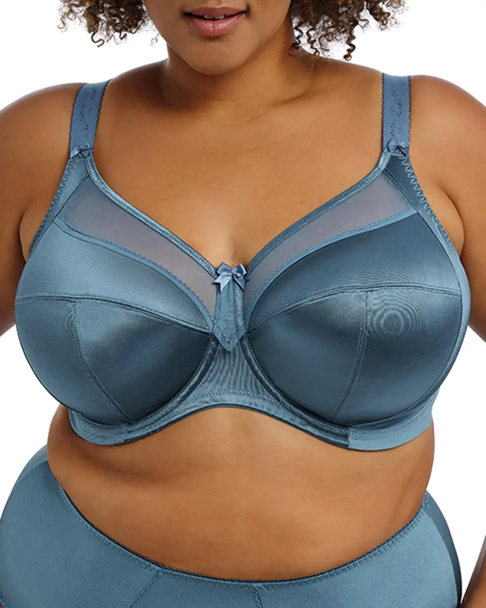 GODDESS Keira Underwire Banded Bra Mediterranean Blue | Supportive & Flattering Fit - main product image