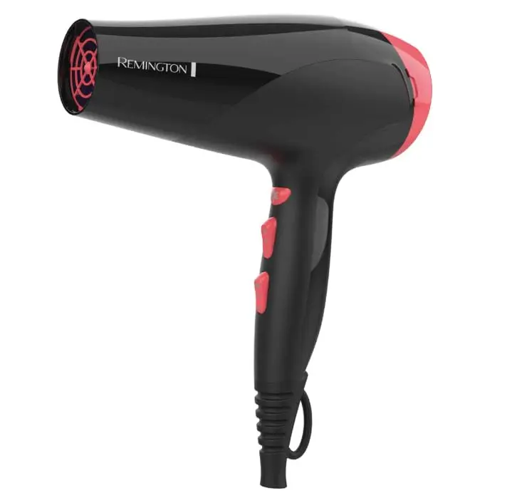 Remington Ionic Ceramic Hairdryer Black/Coral 1875 Watts | Smooth & Shiny Strands - view 2