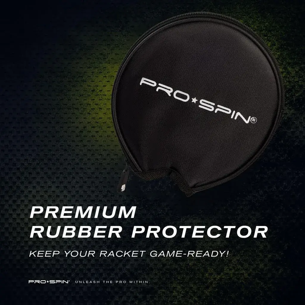 PRO-SPIN ITTF Approved Carbon Fiber Table Tennis Rackets | 7-Ply Blade, 2.0mm Sponge, Shakehand Grip (Blue, 2-Pack) - view 9