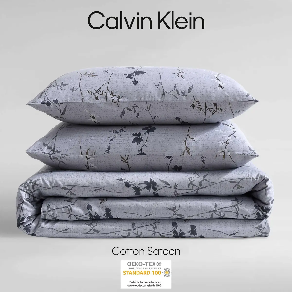 Calvin Klein Queen Duvet Cover Set with Shams | Cotton Sateen, Modern Botanical Design, Breathable & Durable (70-120 chars) - view 6