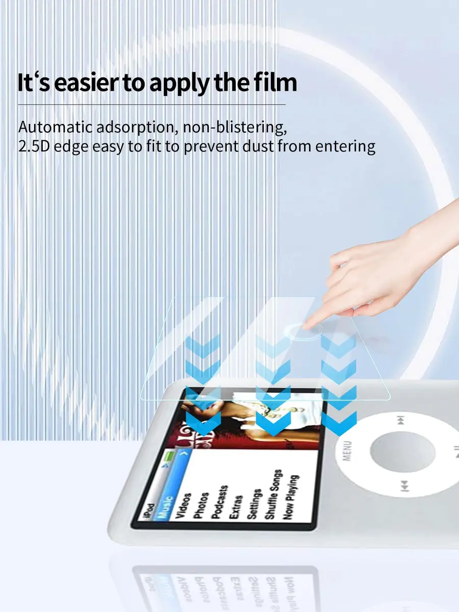 UYRUREL Clear Screen Protector for iPod Nano 3rd Generation, 2-Pack | HD Clarity & Bubble-Free Installation - view 6