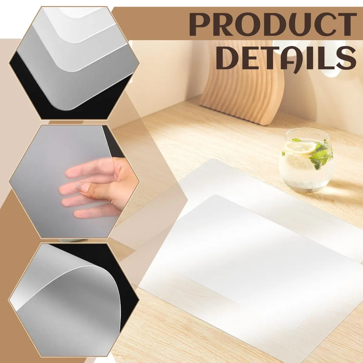 Tecmisse Plastic Placemat 17 x 11 Inch | Heat Resistant & Washable - view 3