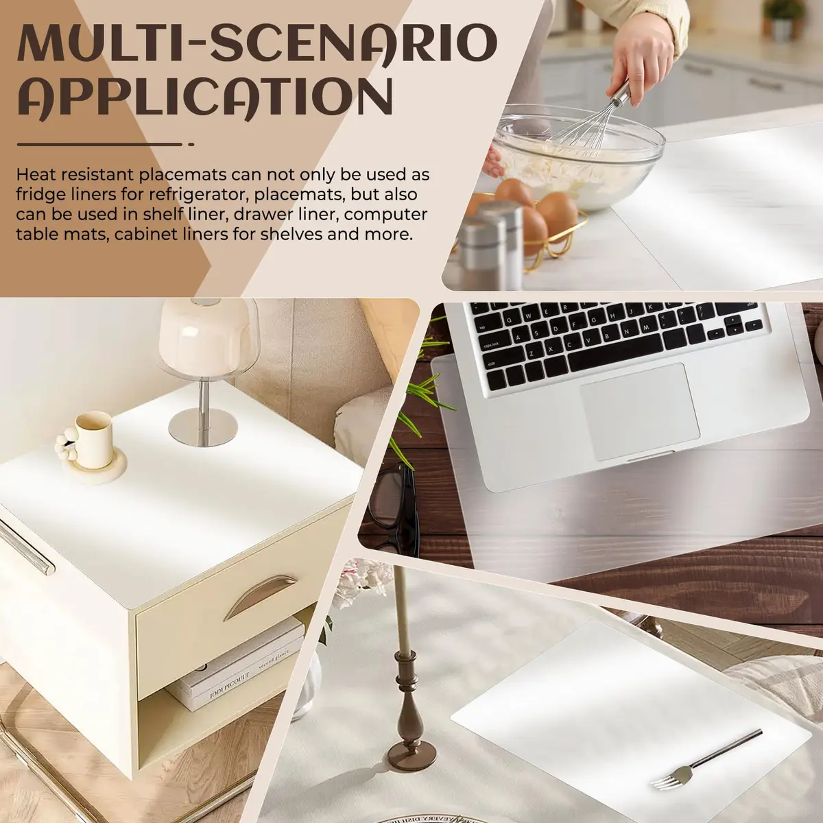 Tecmisse Plastic Placemat 17 x 11 Inch | Heat Resistant & Washable - view 4