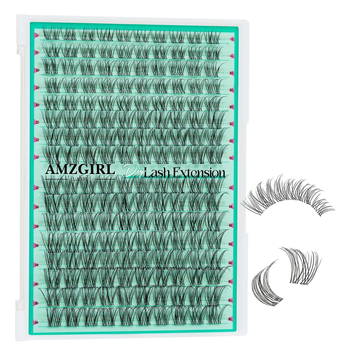 AMZGIRL Lash Clusters 160pcs D Curl | Natural, Reusable & DIY Friendly (en_US) - main product image