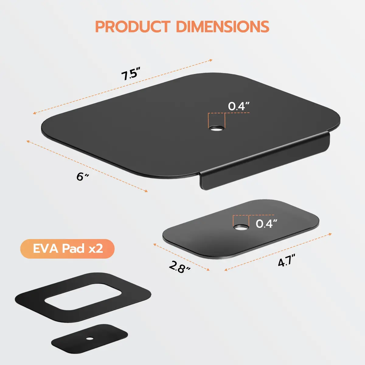 ARES WING Steel Monitor Mount Reinforcement Plate for Fragile Tabletop | Protects delicate surfaces, supports heavy mounts, anti-slip, easy assembly - view 8