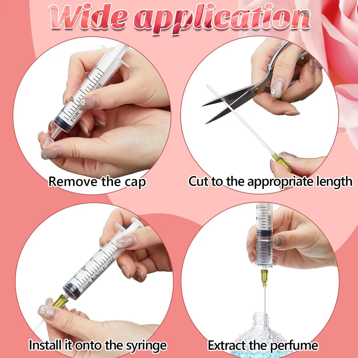 Geiserailie Clear Perfume Syringe Extractor 5ml (0.17 Fl Oz) Decant Kit | 6 Pcs Travel Refill Tool Set - view 5