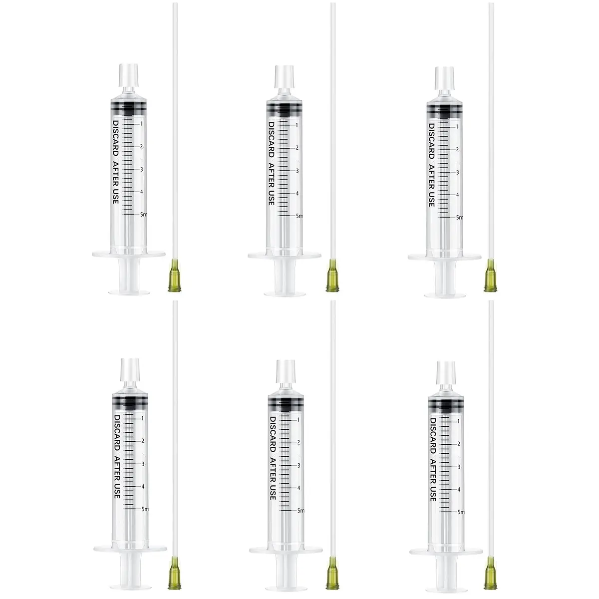 Geiserailie Clear Perfume Syringe Extractor 5ml (0.17 Fl Oz) Decant Kit | 6 Pcs Travel Refill Tool Set - main product image