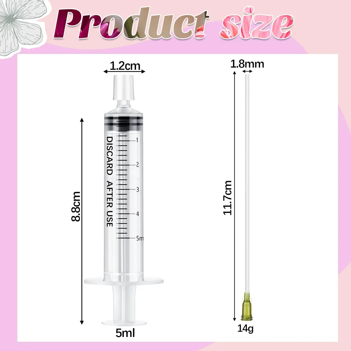 Geiserailie Clear Perfume Syringe Extractor 5ml (0.17 Fl Oz) Decant Kit | 6 Pcs Travel Refill Tool Set - view 2