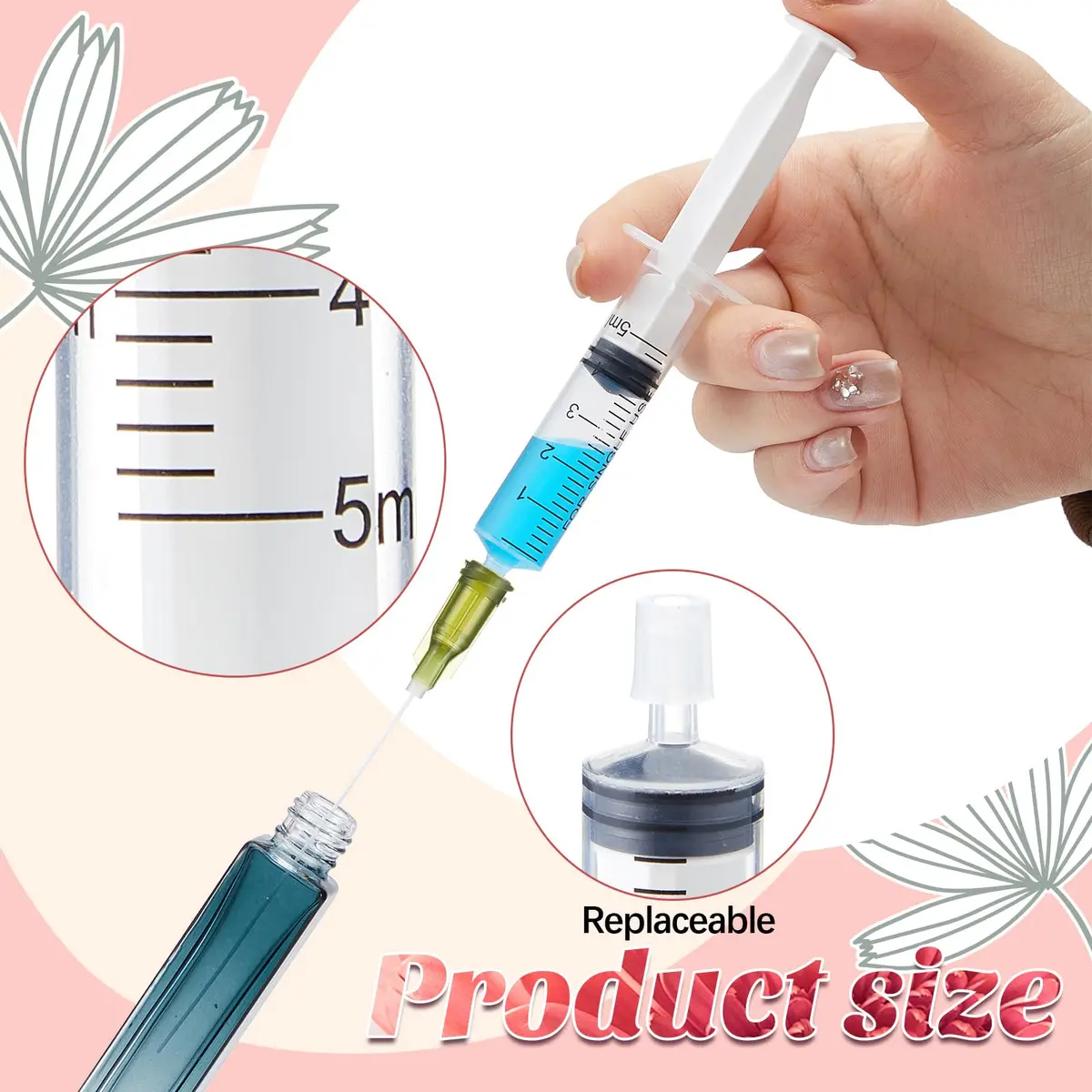 Geiserailie Clear Perfume Syringe Extractor 5ml (0.17 Fl Oz) Decant Kit | 6 Pcs Travel Refill Tool Set - view 3