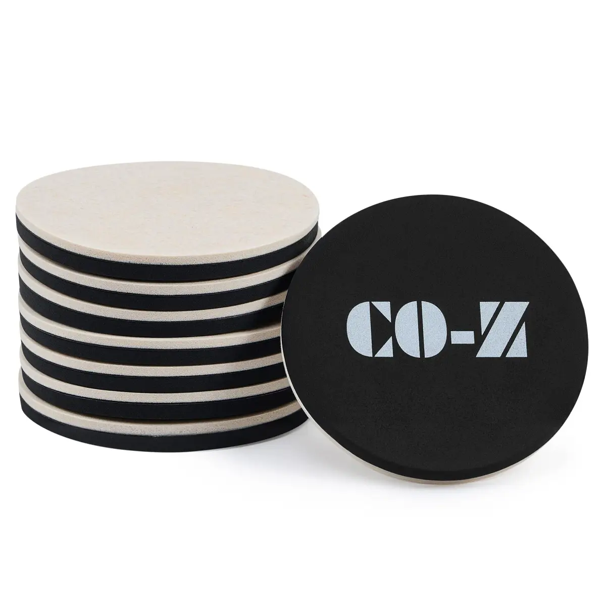 CO-Z 4 3/4" Round Felt Furniture Sliders for Hardwood Floors - 8 Pack - main product image