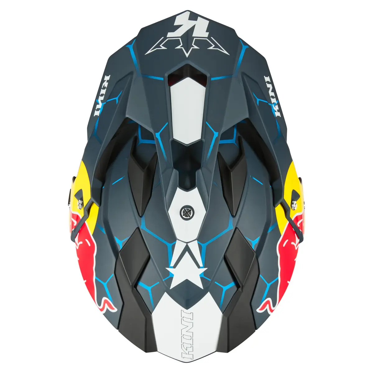 Kini ADV Adventure Helmet Adult Red Bull 1.0 Blue/White Small | Meets ECE & DOT Safety Standards - view 3