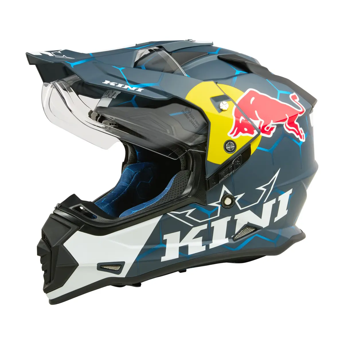 Kini ADV Adventure Helmet Adult Red Bull 1.0 Blue/White Medium | ECE & DOT Safety Standard - main product image