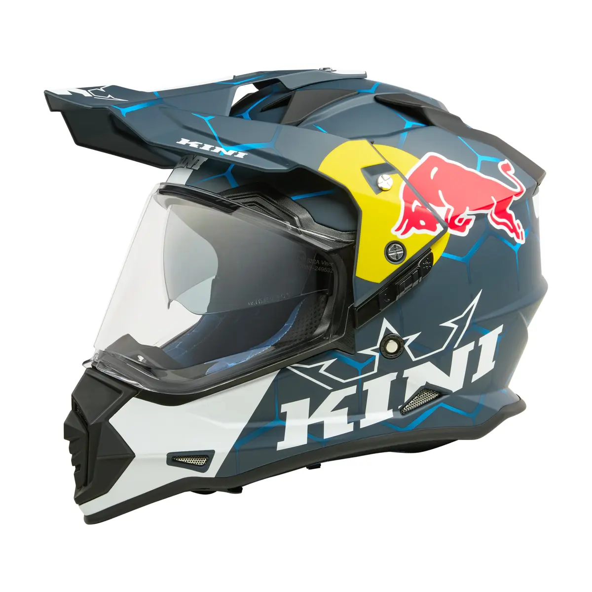 Kini ADV Adventure Helmet Adult Red Bull 1.0 Blue/White Medium | ECE & DOT Safety Standard - view 4