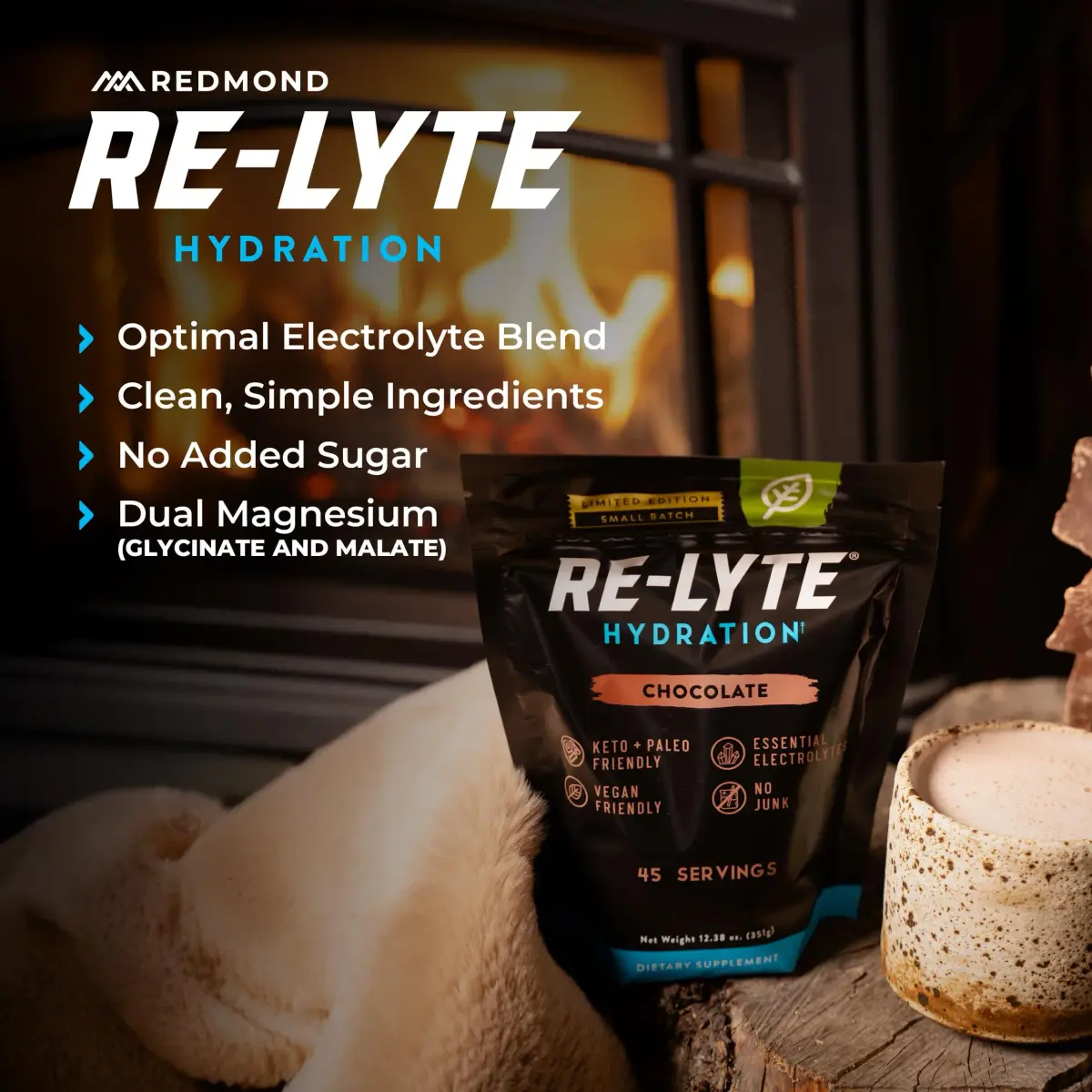 REDMOND Re-Lyte Hydration Electrolyte Mix Powder | Sugar-Free Hydration Drink for Athletes - view 5