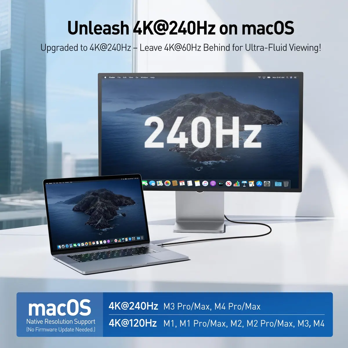 Cable Matters USB-C to HDMI 2.1 Cable 10ft | 8K/4K@240Hz, Mac & Windows Compatible - view 2