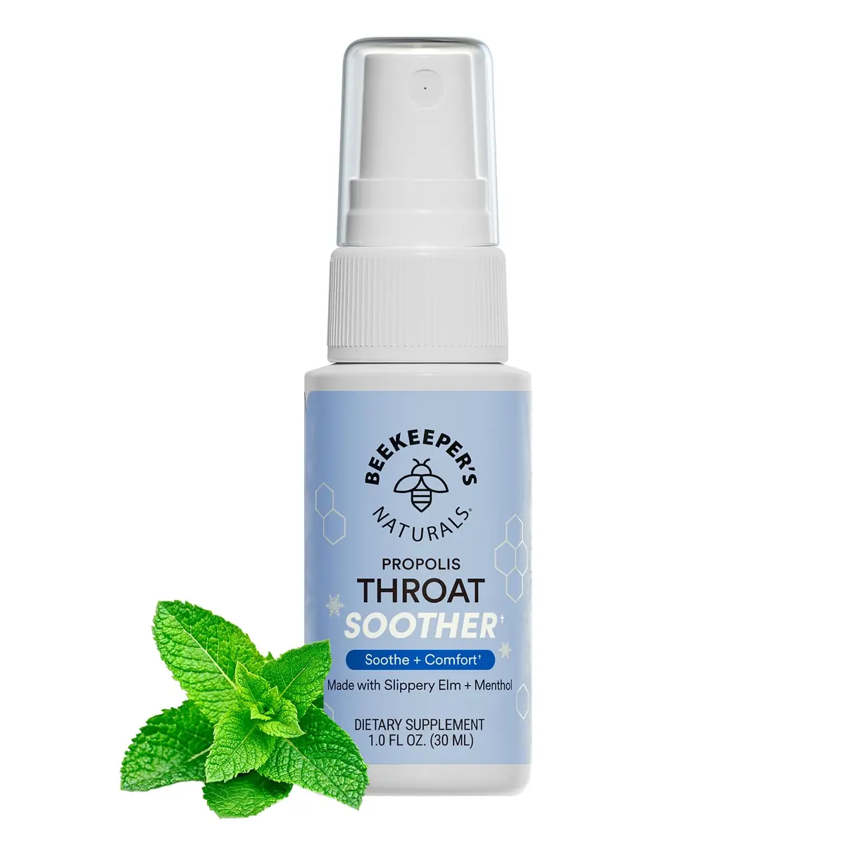 Beekeeper's Naturals Propolis Throat Soother Spray 30ml (1 Fl Oz) | Fast Relief for Sore Throats - main product image