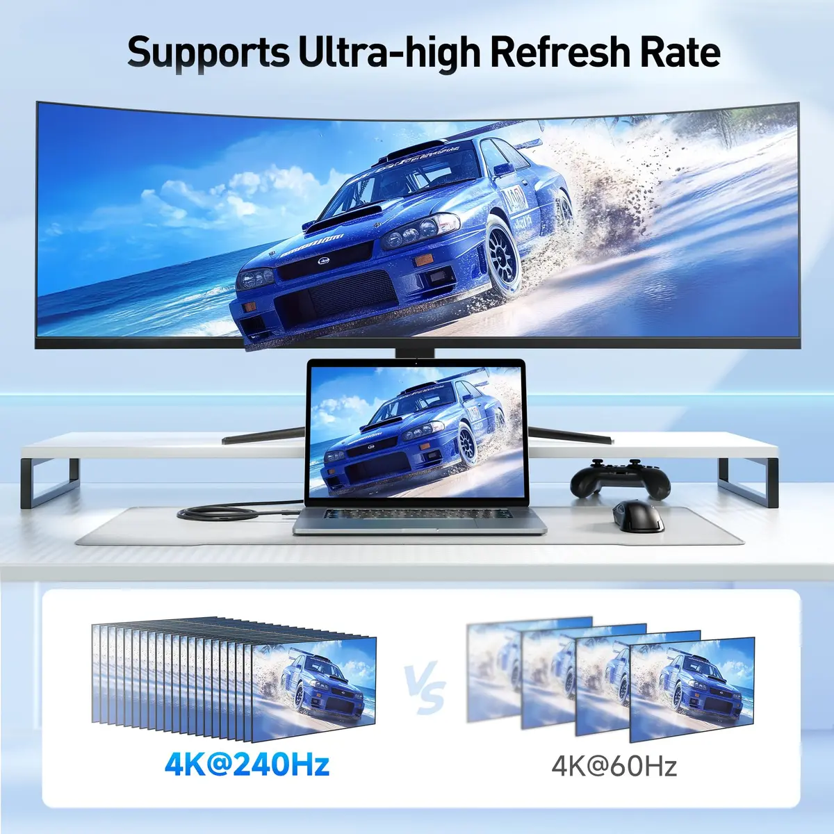 Cable Matters 6ft USB-C to HDMI 2.1 Cable | 8K@60Hz / 4K@240Hz, Mac & Windows Compatible - view 4