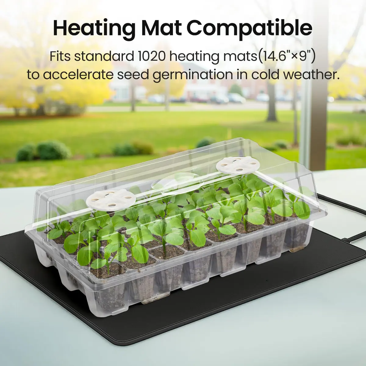 Bonviee Seed Starter Trays with Grow Lights, 80 Cells, 2 Pack | Indoor Germination Kit with Adjustable LED Vents - view 6