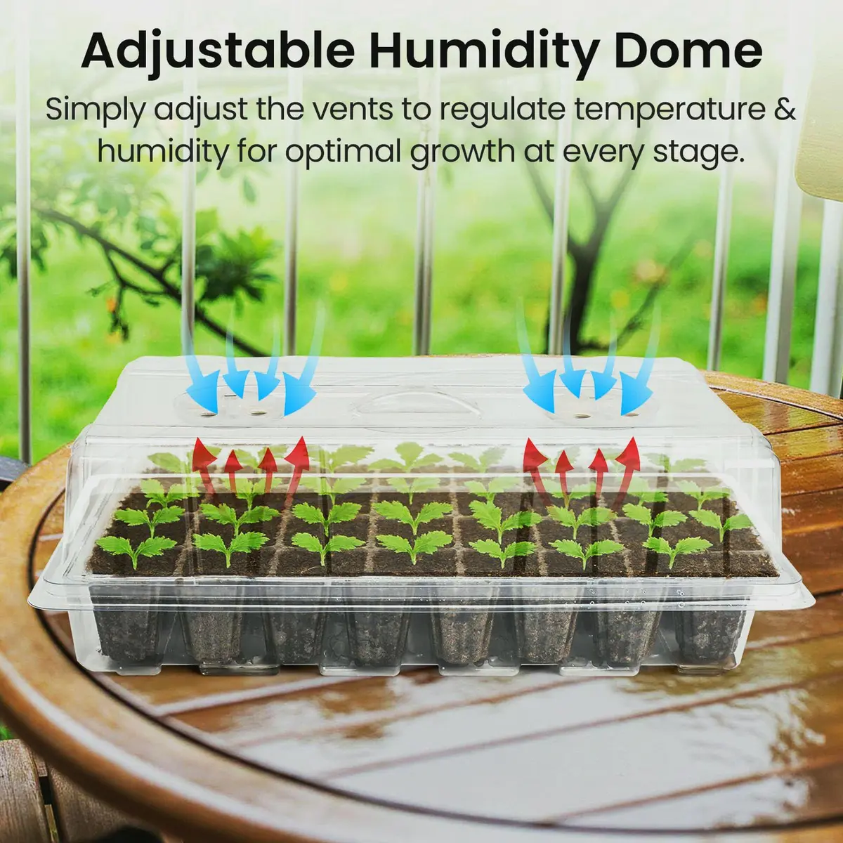 Bonviee Seed Starter Trays with Grow Lights, 80 Cells, 2 Pack | Indoor Germination Kit with Adjustable LED Vents - view 4