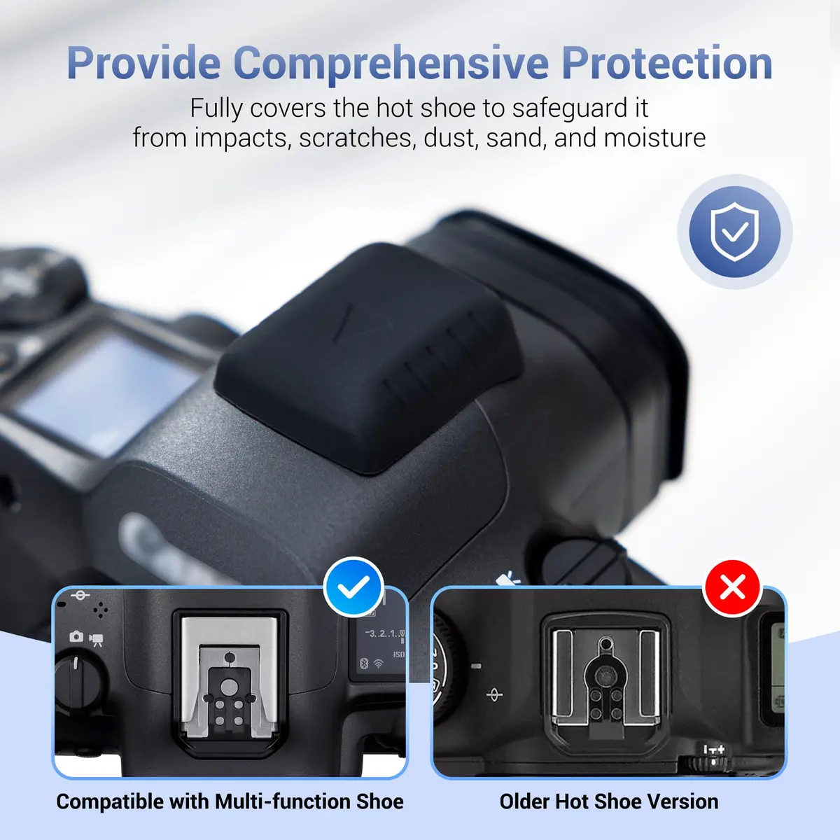 JJC Camera ER-SC3 Hot Shoe Cover Cap for Canon EOS R6 R5 Mark II R50 V R1 R8 R7 | Dust & Impact Protection - view 3