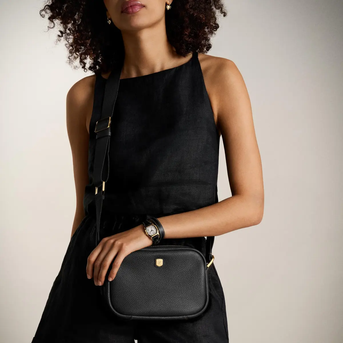 Fossil Handbag Utility Black | Classic Top-Handle Style, 22.9cm x 15.3cm x 7.7cm - view 2