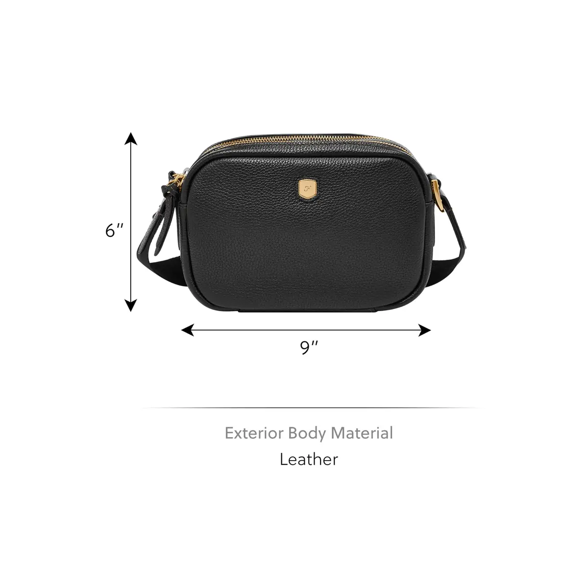 Fossil Handbag Utility Black | Classic Top-Handle Style, 22.9cm x 15.3cm x 7.7cm - view 4