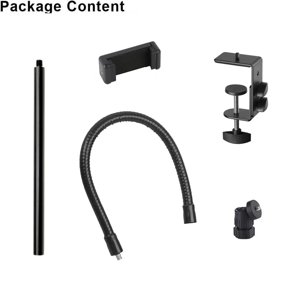 Etubby Webcam Stand Phone Holder Desktop Adjustable Gooseneck & Pole Video Clamp 7.5cm Clamp | Supports Logitech Webcam C922 C930e C920S - view 9