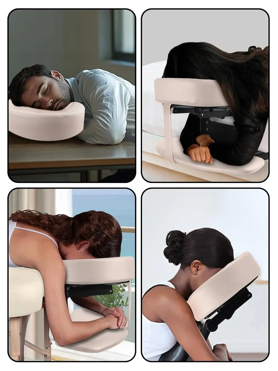 EBANKU Mattress Top Massage Kit, Cream | Adjustable Face Cradle & Armrest for Professional & Home Use - view 7