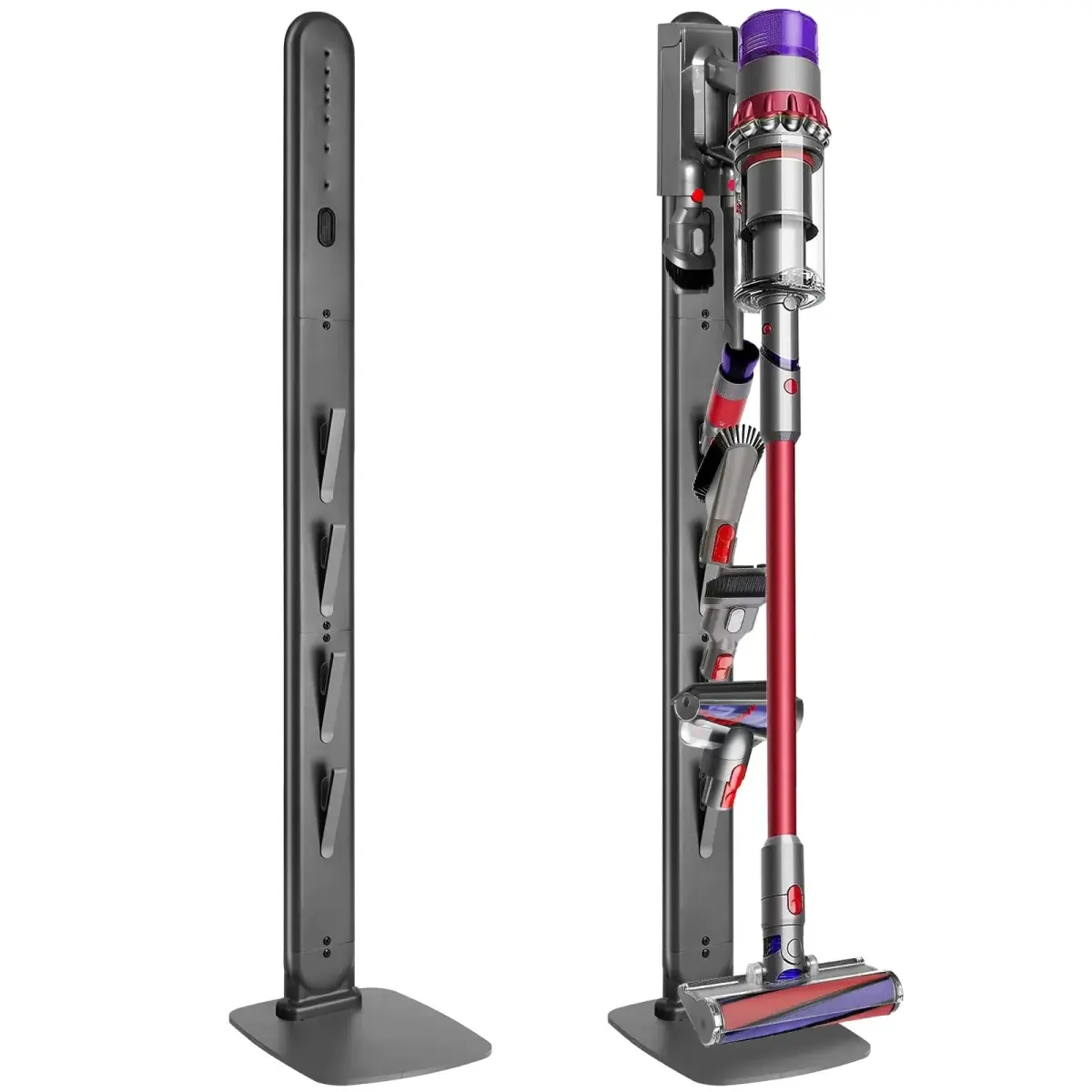 Haturi Freestanding Vacuum Stand for Dyson Cordless Vacuums | Dark Grey (52.8 in / 133 cm) - main product image