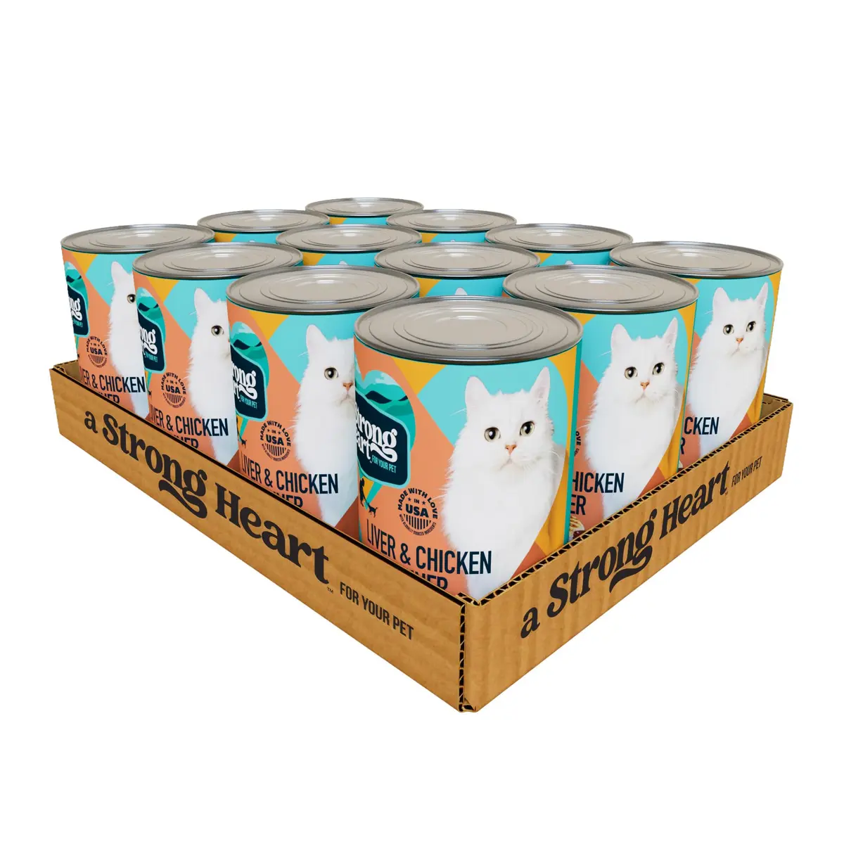 Strongheart Adult Cat Pate Liver & Chicken Dinner 13.2oz | Complete & Balanced Nutrition - main product image