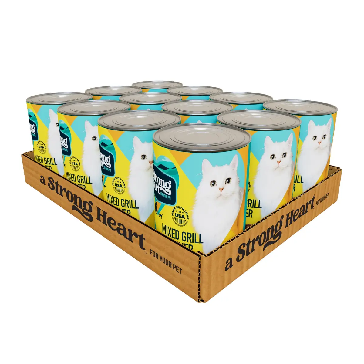 Strongheart Adult Cat Pate, Mixed Grill Dinner, 13.2oz Can | Complete & Balanced for Adult Cats - main product image