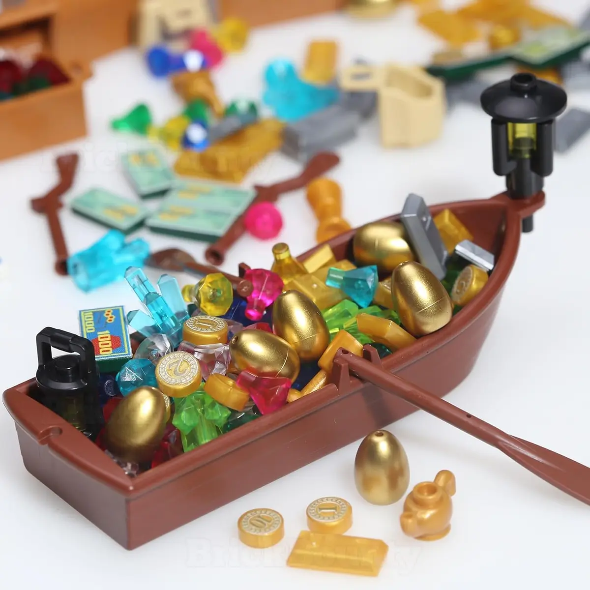 BrickBounty 220 Pcs Pirate Treasure Building Blocks Set | Wooden Ships & Accessories for Kids - view 2