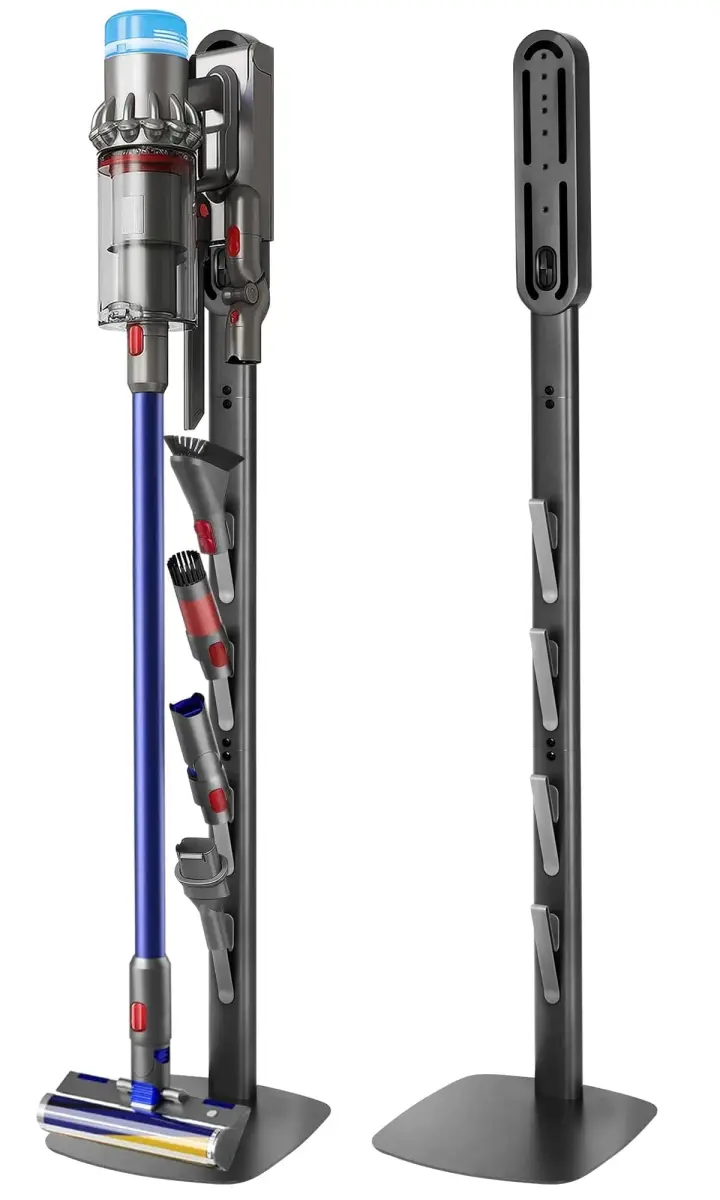 Kukikan Metal Vacuum Stand Holder for Dyson V8-V15 & Gen5 | 3.69 kg (8.14 lb) Floor Docking Station with 4 Hooks - main product image