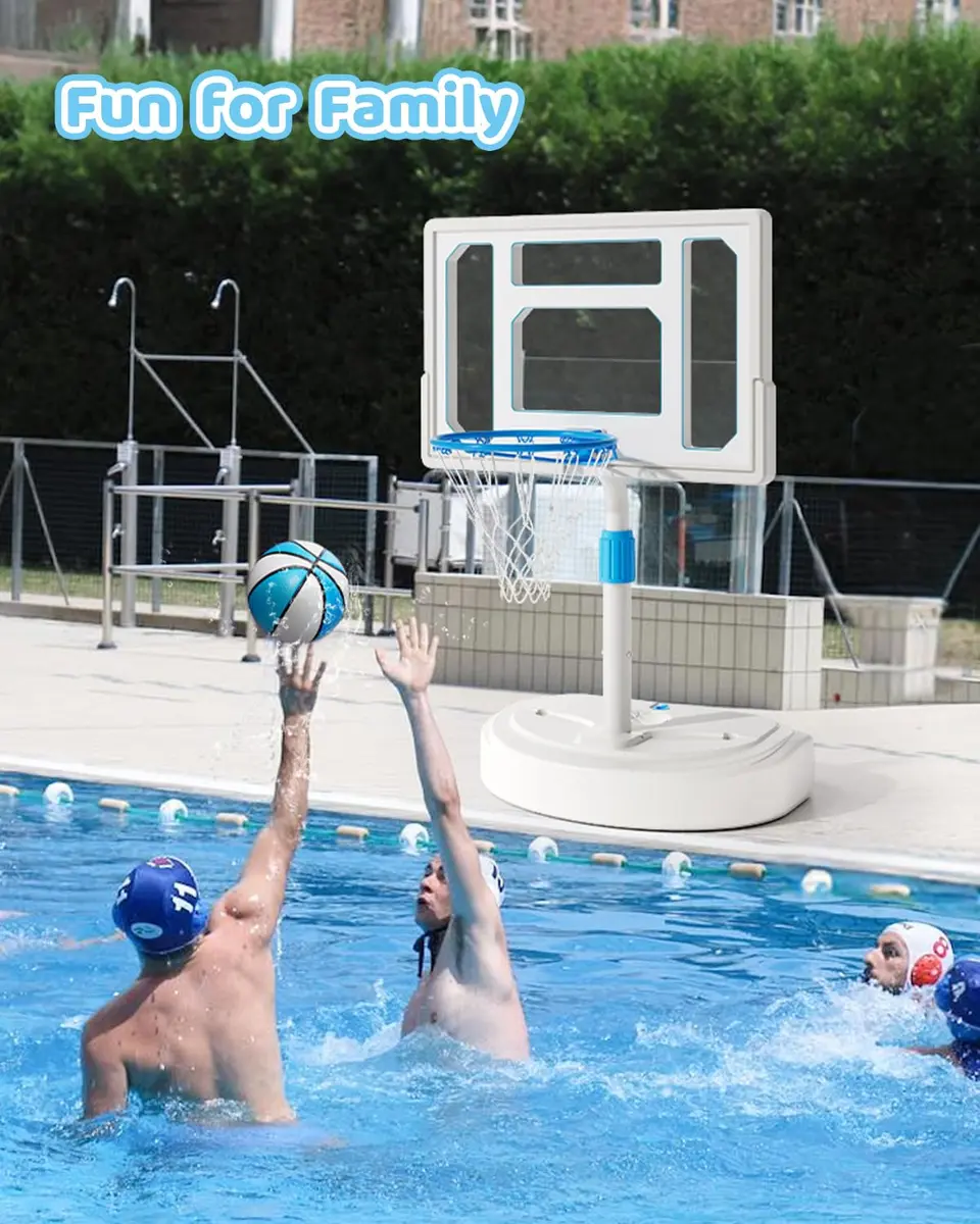 Mayfire Swimming Pool Basketball Hoop 32in | Adjustable Poolside Goal for All Ages - view 5