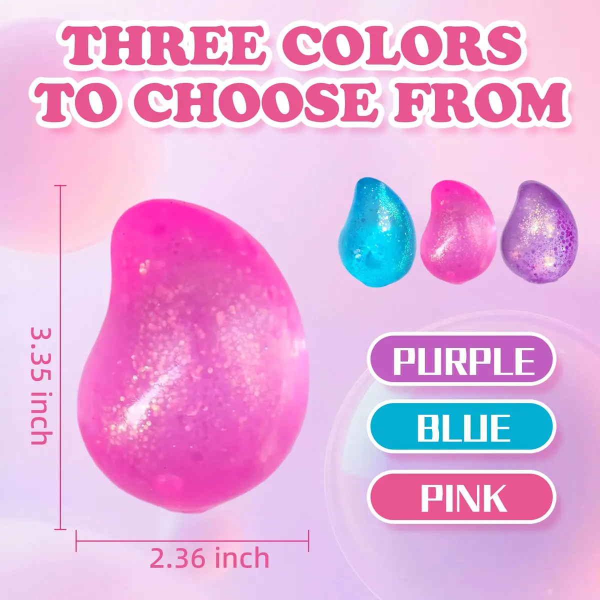 JIACAI Water Drop Stress Balls 8.5cm (3.35in) | Sensory Fidget Toy for Anxiety Relief - view 2
