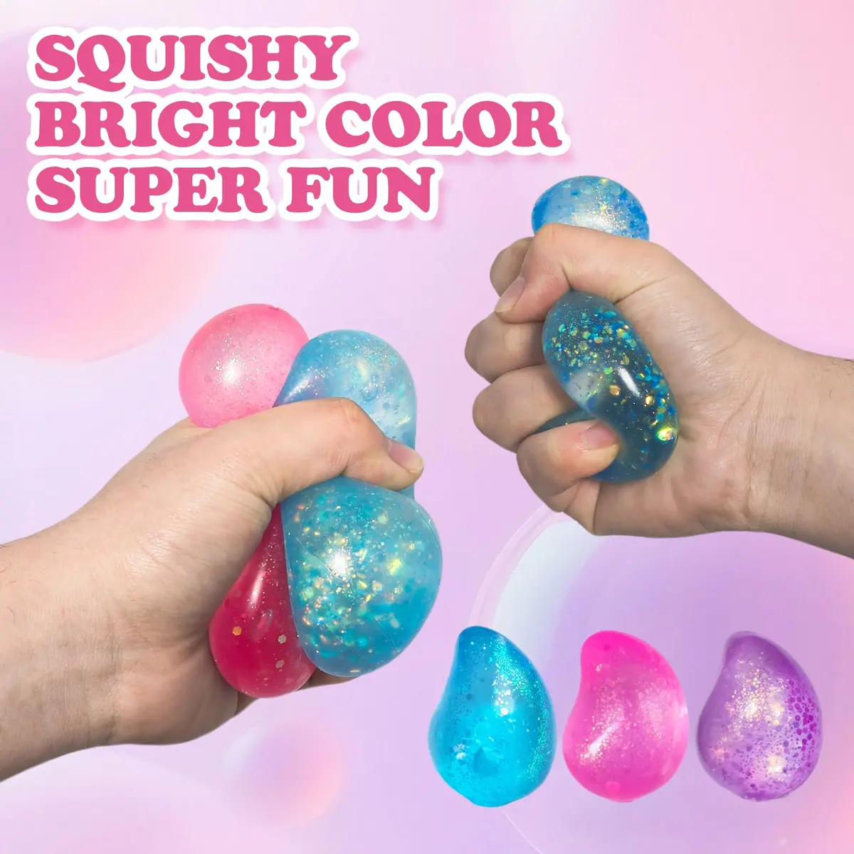 JIACAI Water Drop Stress Balls 8.5cm (3.35in) | Sensory Fidget Toy for Anxiety Relief - view 3