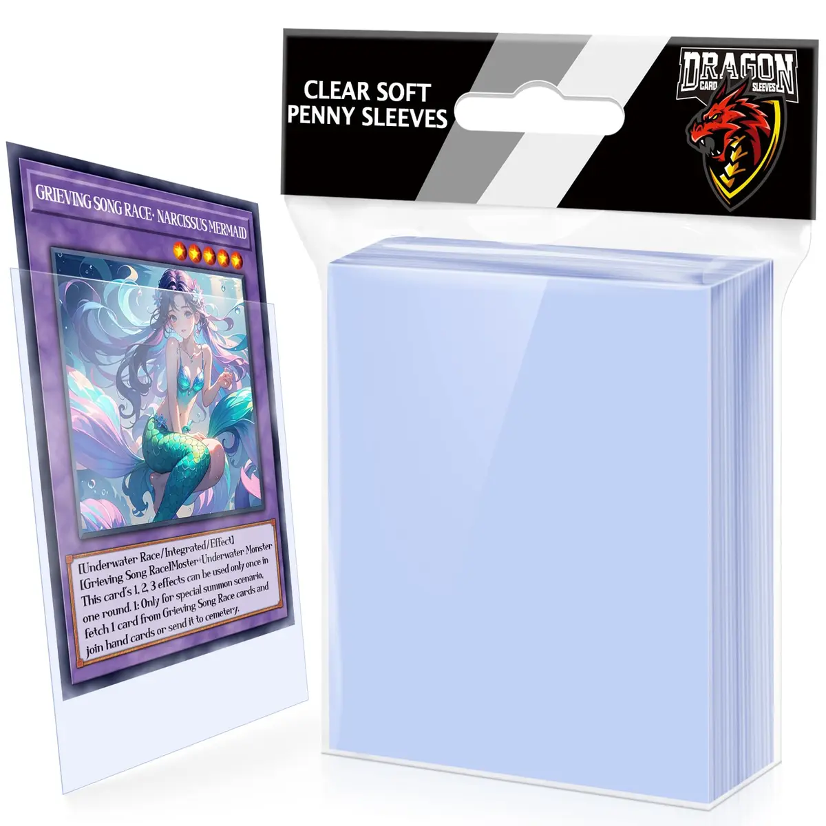 Kitoyz 100ct Card Sleeves & Top Loaders | Classic Clear Polypropylene (PP) | 66 x 91 mm (2.5 x 3.5 inches) - main product image