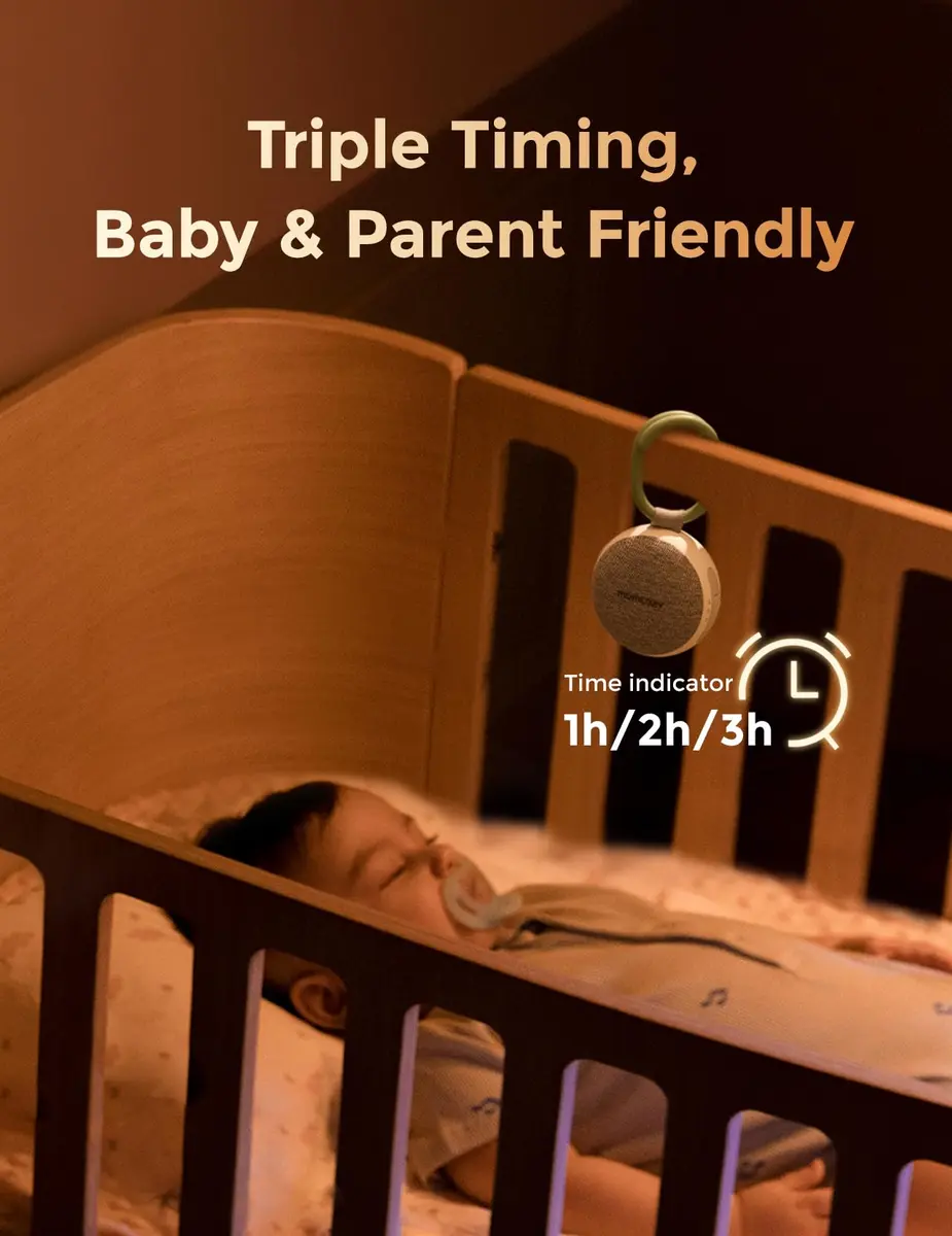 Momcozy Portable Sound Machine with Night Light | 20 Soothing Sounds for Baby Sleep - view 6