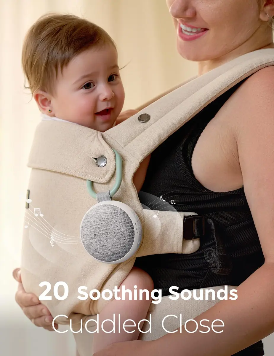 Momcozy Portable Sound Machine with Night Light | 20 Soothing Sounds for Baby Sleep - view 3
