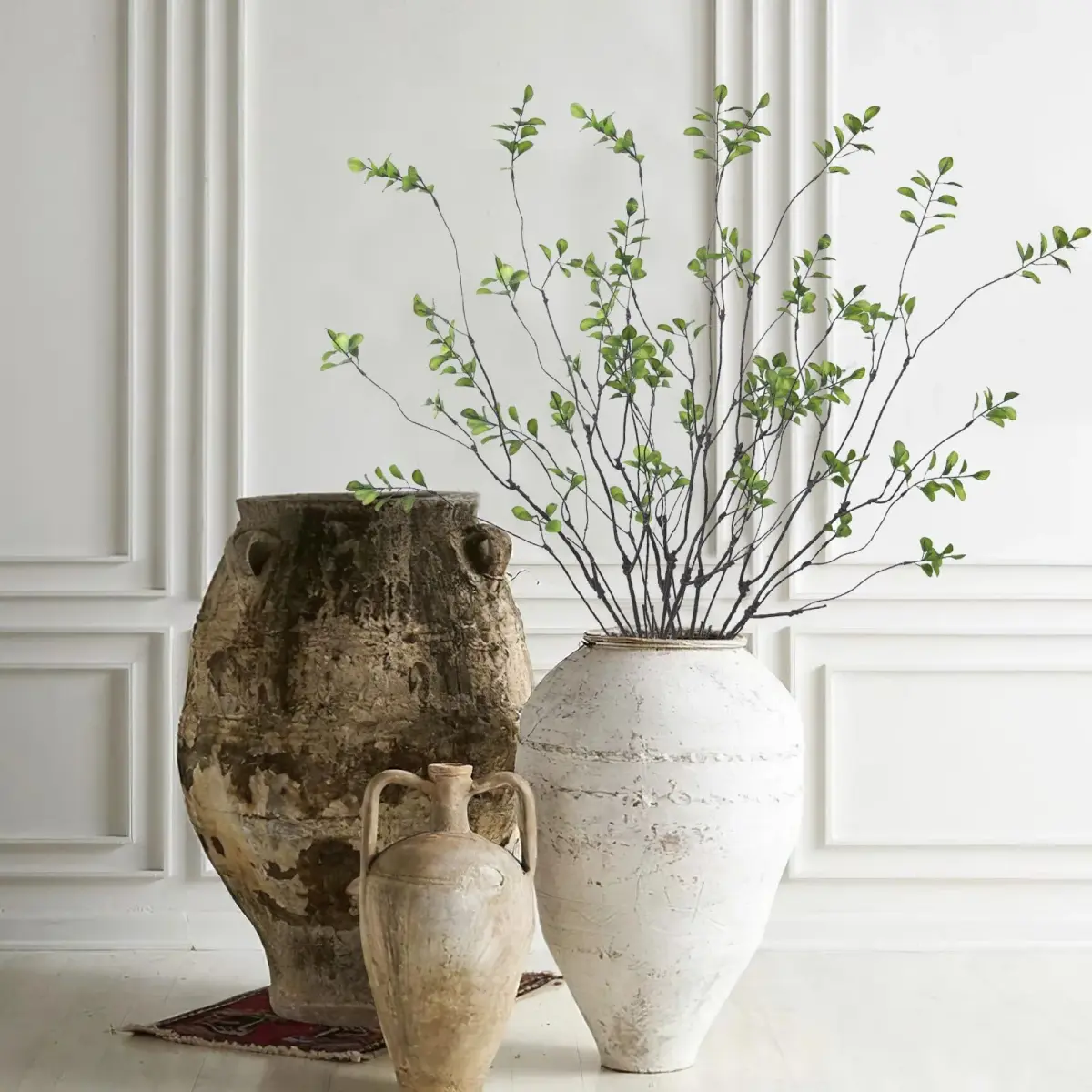 ACRYCS Green Faux Branches 90cm (35.4in) | 4 Pcs Artificial Greenery Stems for Vase Filler - view 3