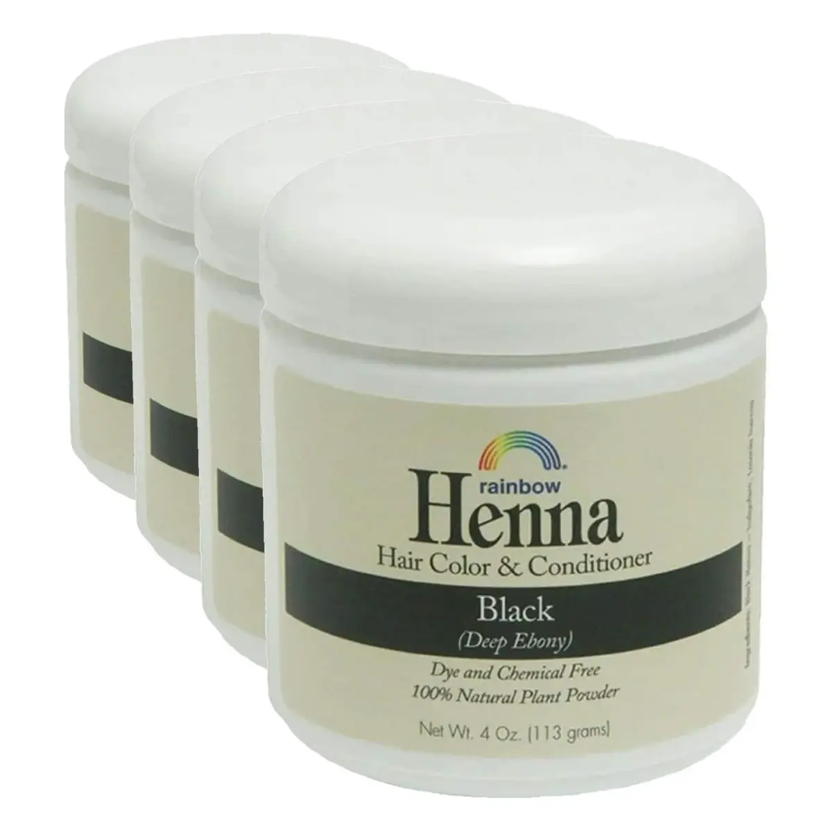 Rainbow Research Henna Hair Color and Conditioner, Persian Black Deep Ebony, 1814 g (16 Ounce) | 100% Botanical Hair Color - main product image