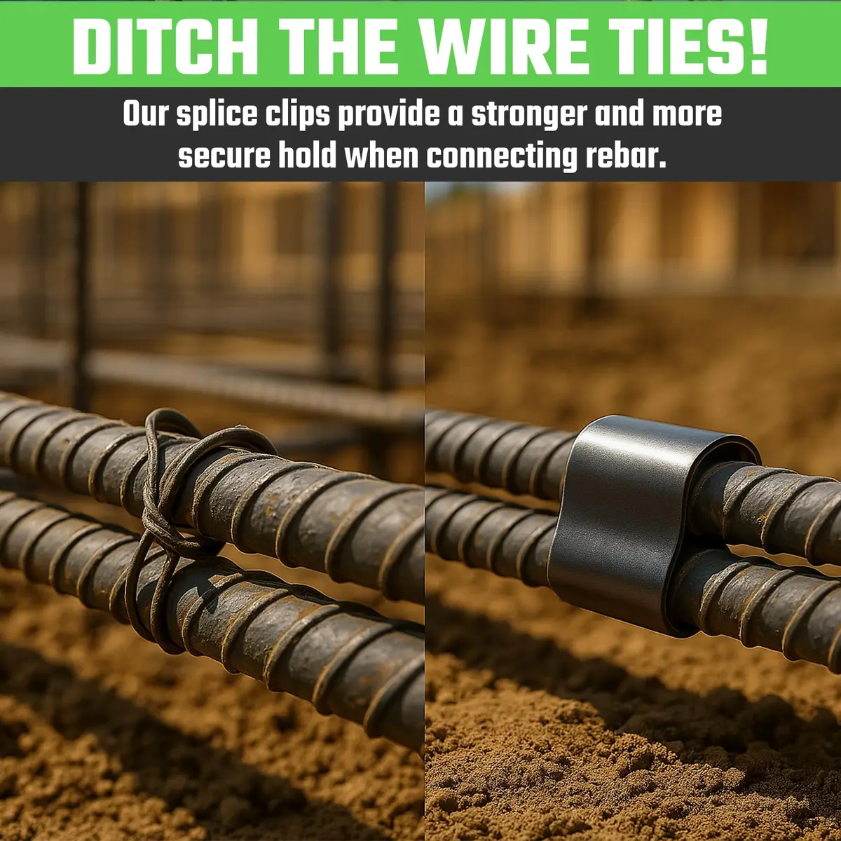 Badger Rebar Products Concrete Rebar Splice Clips 50 Count | Secure Reinforcement, Eliminates Wire Tying - view 3