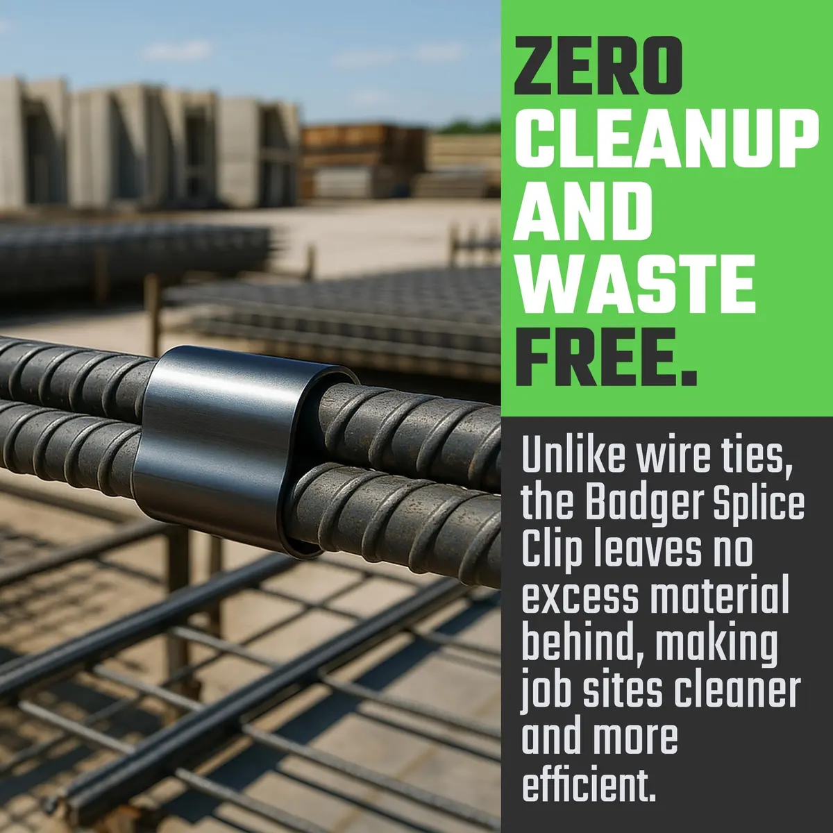 Badger Rebar Products Concrete Rebar Splice Clips 50 Count | Secure Reinforcement, Eliminates Wire Tying - view 4